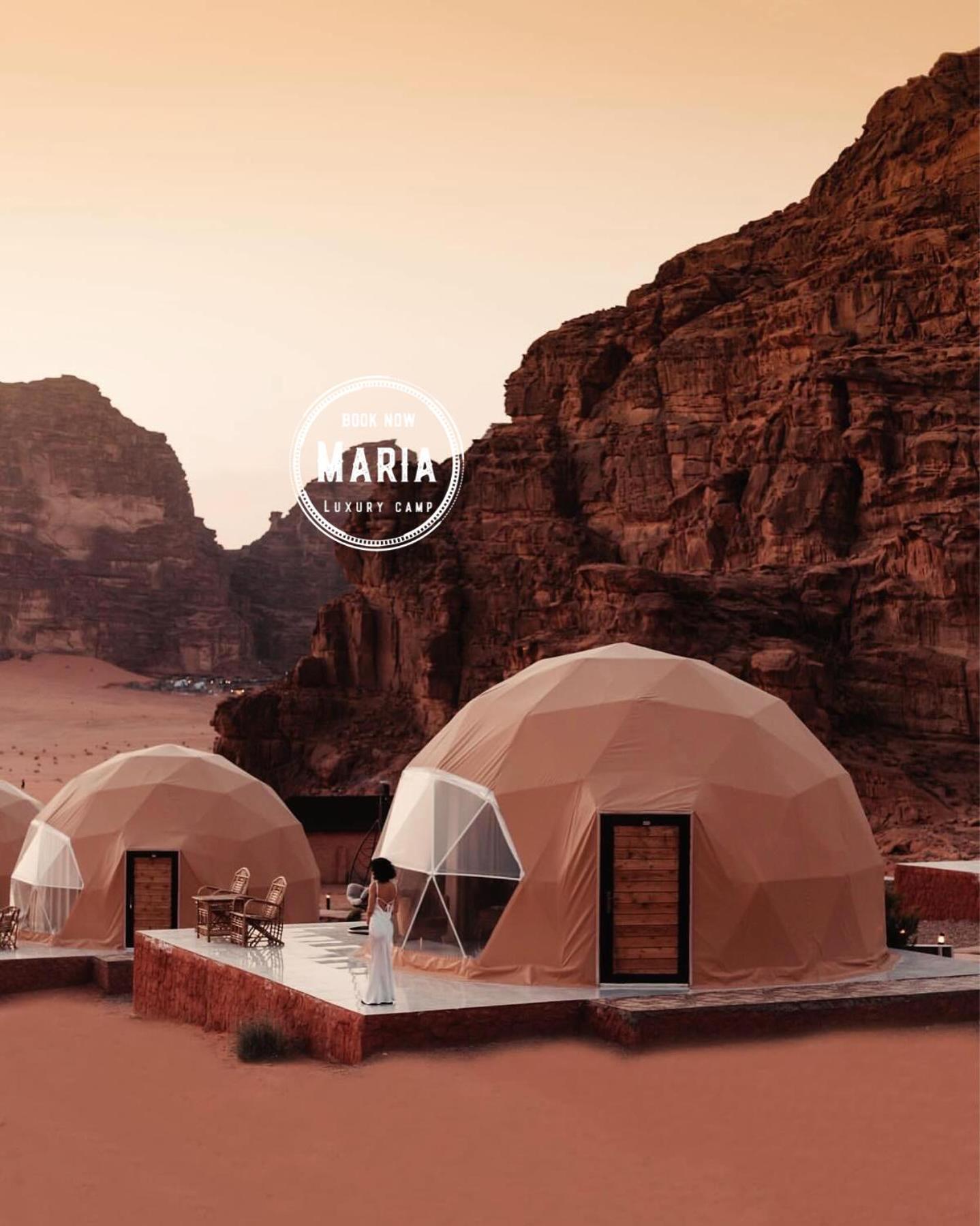 Rum Maria Luxury Camp & Bubble Rooms Wadi Rum Exterior foto